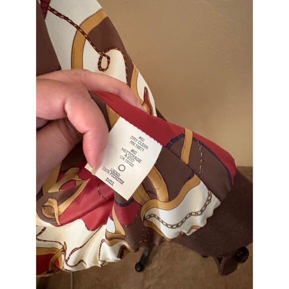 90's VTG JH Collectibles Wool Women's Jacket Size 8  Scarf Lined Bomber Brown - Picture 8 of 10